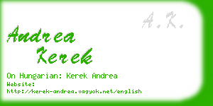 andrea kerek business card